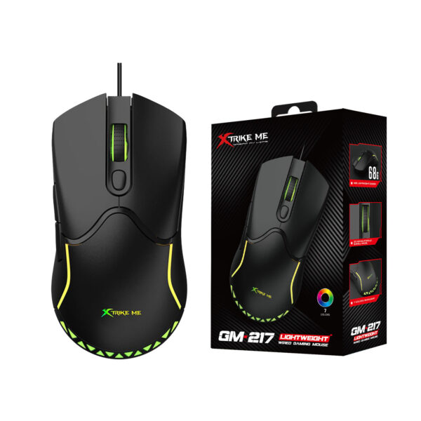 Xtrike Me GM-217 RGB Gaming Mouse – USB Wired 6 Buttons for Precision Gaming