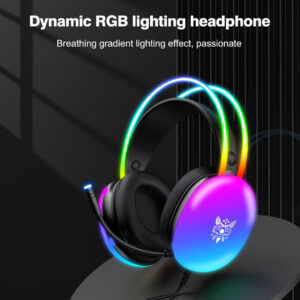 Onikuma X25 Pro RGB Gaming Headset – Durable Stereo Surround Sound with Mic (Black)