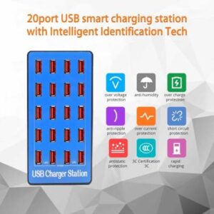 20-Port 100W Multiple USB Charging Station for Multi Devices