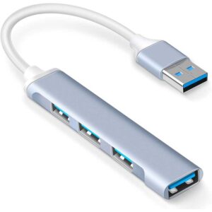4 Port USB 3.0 Ultra Slim Portable Hub Aluminum Alloy