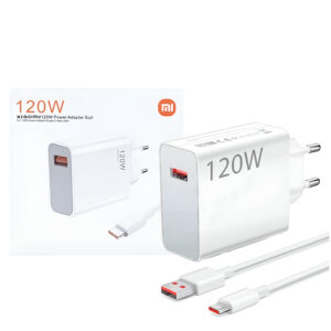 Xiaomi 120W EU Plug QC3.0 Fast Charger with USB Type-C Cable – Ultra Fast Charging Adapter for Android Devices