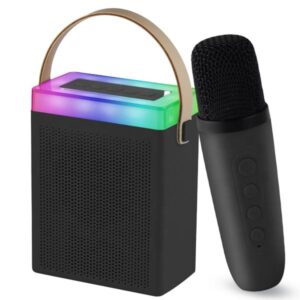 Kisonli G22 Mini Bluetooth Portable Karaoke Speaker with Wireless Handheld Microphone – Powerful Sound Anywhere