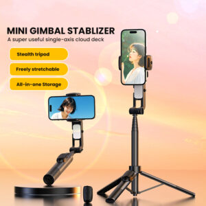 A8S Gimbal Stabilizer Tripod – 360° Rotation Stable Photography for Smartphones