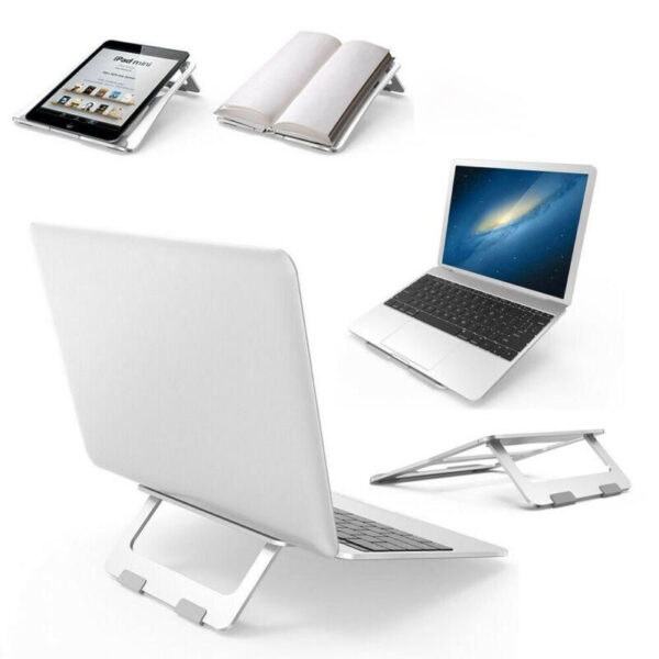 Premium Aluminum Alloy Tablet Holder for Laptop Stand – Adjustable & Durable