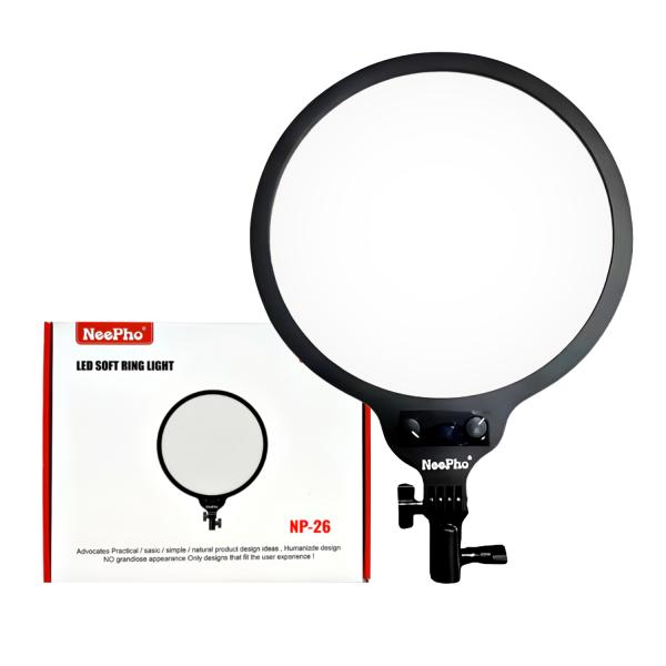 Neepho 26cm LED Ring Light with 360° Rotating Pan Tilt – Soft Light for Makeup & Vlogging - Image 4