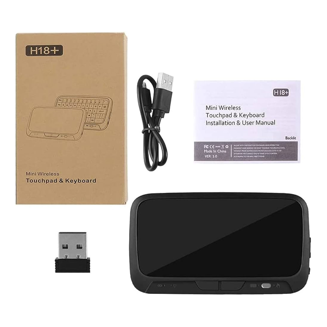 H18+ 2.4GHz Wireless Full Touchpad Keyboard with Backlight - Image 3
