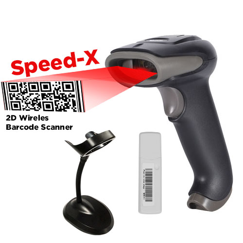 Powerful Speed-x 60d Wireless Barcode Scanner 2D 2.4GHz With Stand - Image 2