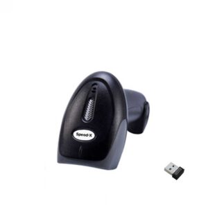 Speed-x 8700 2D Wireless 2.4GHz Barcode Scanner – With Stand and Receiver, High-Speed Reliable Scanning