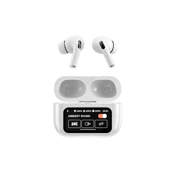 A9 Pro ANC ENC Wireless Earbuds BT 5.4 β Zhongkelqnxun Touch Control Black & White - Image 6