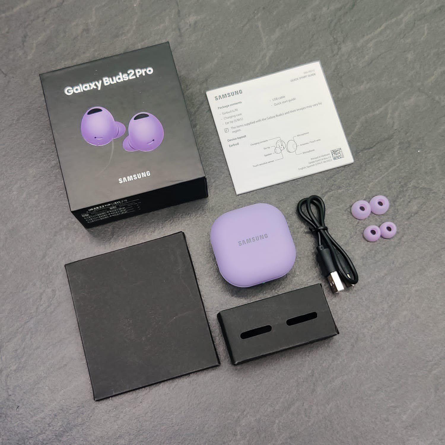 Samsung Galaxy Buds 2 Pro True Wireless Bluetooth Earbuds White Black Purple with Charging Case π§