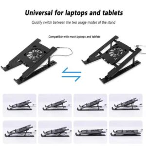 N6 adjustable high wind power and low noise foldable laptop and tablet cooling fan portable cooling stand